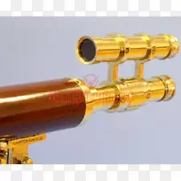 折射望远镜黄铜望远镜瞄准船模型-海盗帽锚标望远镜