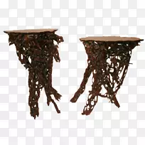 咖啡桌古董家具木料四条腿桌