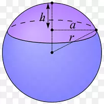 球帽球体积球楔比表面积.点公式