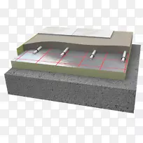 板式地板采暖建筑工程混凝土板木板座顶视图