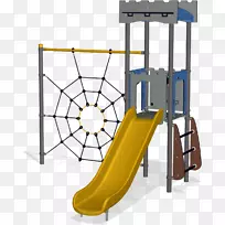 游乐场滑梯-儿童游戏-操场结构的顶部视图
