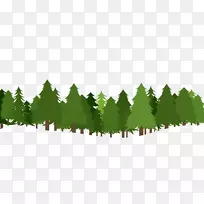 圣诞树松木剪贴画-森林剪贴画