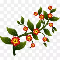 花枝剪贴画-花