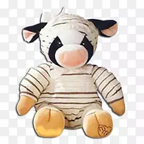 毛绒动物&可爱的玩具牛毛绒公司。家牛