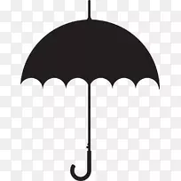 雨伞电脑图标符号剪贴画黑色雨伞