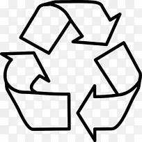 回收符号回收站废物层次标签-回收图标