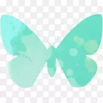 蝴蝶绿色绿松石翅膀字体-蝴蝶