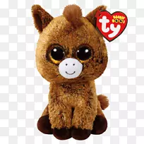 泰公司豆豆宝宝毛绒玩具和可爱玩具棕色长毛绒玩具