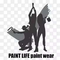 t恤油漆、服装、房屋油漆工和装潢师.喷漆