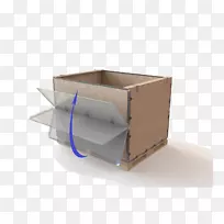 箱体多式联运集装箱包装和标签.木制钢笔容器
