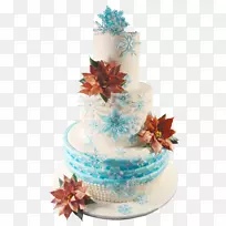 婚礼蛋糕糖霜和糖霜蛋糕装饰皇家糖霜-雪地月饼