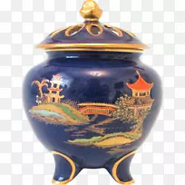 花瓶陶瓷陶器钴青瓷壶