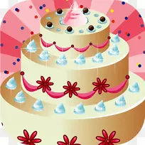 生日蛋糕，糖蛋糕，玉米饼，装饰糖霜和糖霜-享受美味的时光
