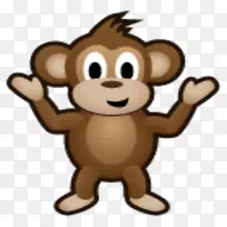 灵长类猴子动画剪辑艺术-猴子