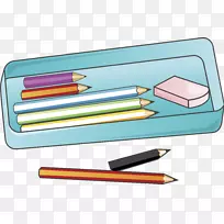 笔和铅笔盒书写工具文具剪贴画.文具