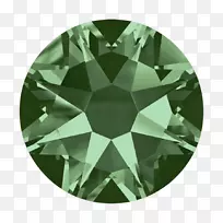 仿宝石、莱茵石、施华洛世奇、水晶、绿色小面-结晶悬崖