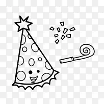 帽子生日派对帽子素描-生日