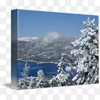 雪峰美术绘画摄影-暖冬雪海报装饰材料