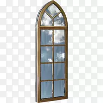 窗门铝树木铝窗