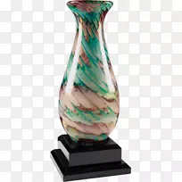 玻璃雕刻花瓶纪念牌匾奖-玻璃花瓶