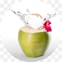 椰子水股摄影汁绿椰子