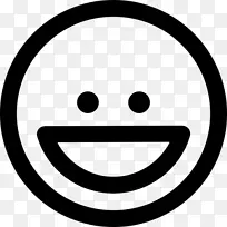 笑脸表情符号电脑图标眨眼-微笑