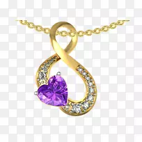 紫水晶项链紫色身躯珠宝项链