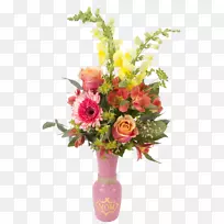 花园玫瑰，花卉设计，切花，花瓶，花束-教师节花束