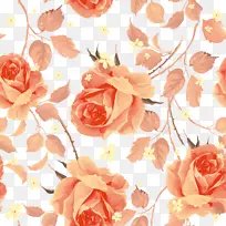 纸园玫瑰印花-古董桃子