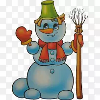 圣诞树装饰剪贴画-圣诞节雪人