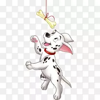 道达尔马提亚犬克鲁拉德维尔101大马犬音乐小狗剪辑艺术-小狗