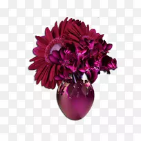 紫罗兰紫花设计花瓶-紫罗兰