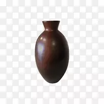 花瓶陶瓷陶器棕色花瓶