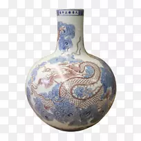 花瓶青花陶器陶瓷-瓷器