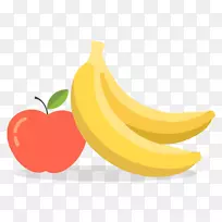 苹果和香蕉水果剪贴画-香蕉