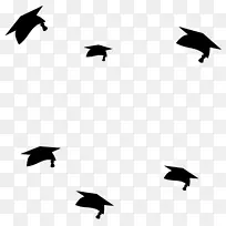 毕业典礼文凭大学剪贴画-欢呼雀跃的毕业生