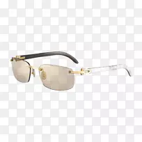 卡地亚桑托斯太阳镜白色眼镜隐形眼镜淘宝促销