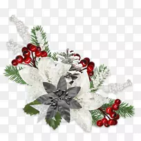 花卉设计纸剪贴簿圣诞装饰品-圣诞节