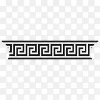 希腊蜿蜒装饰品-免费-希腊建筑柱装饰背景