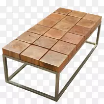 咖啡桌木头铁金属胶合板