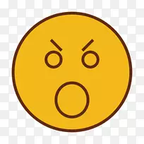 笑脸表情电脑图标哭泣-微笑