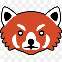摄影剪贴画.手绘红熊猫