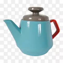 水壶茶壶陶瓷陶器钴蓝茶壶