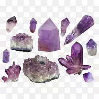 紫水晶紫结晶手镯-宝石