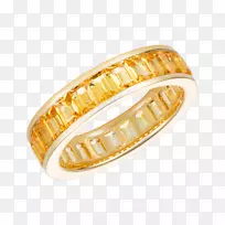 永恒戒指，宝石，蓝宝石，结婚戒指-黄色戒指