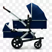婴儿运输、婴儿、双胞胎、婴儿和幼儿汽车座椅-蓝色婴儿车