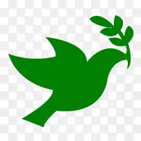 国际和平日鸽子象征剪贴画