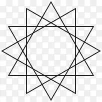 星多边形十二角正多边形五点星实心五角星