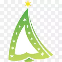 圣诞树圣诞老人纸绿色圣诞树