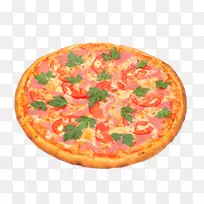 加利福尼亚式比萨饼西西里披萨意大利熏火腿意大利料理-比萨饼背景